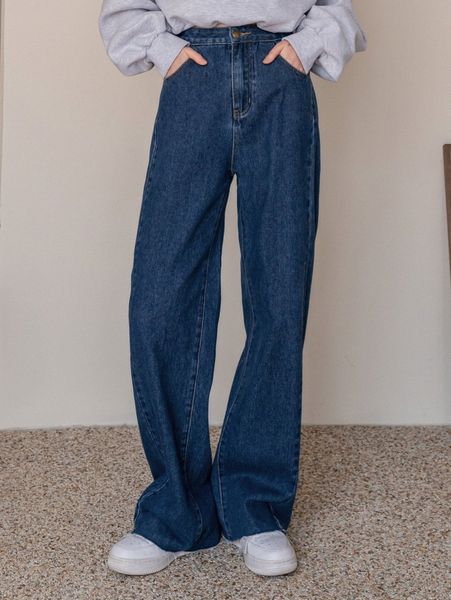 

dazy-less high waist wide leg jeans m0bn#, Blue