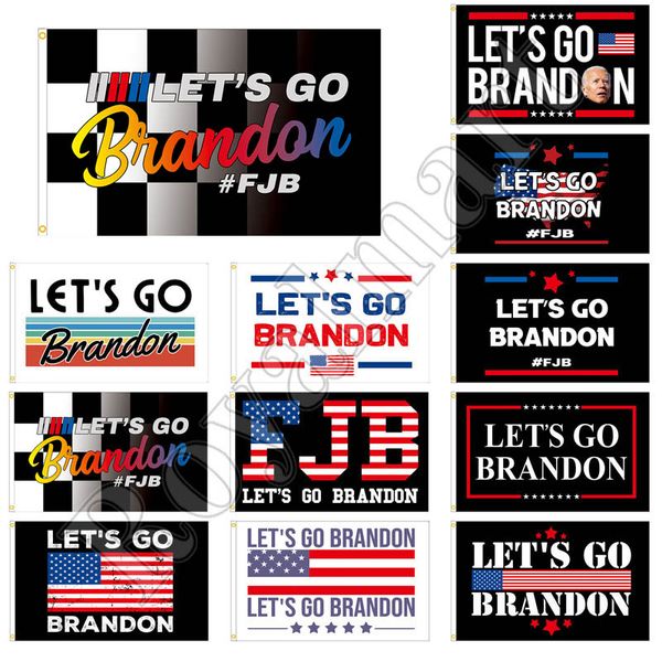 

3x5 ft let's go brandon banner flags outdoor propaganda parade flag with 2 copper buckles