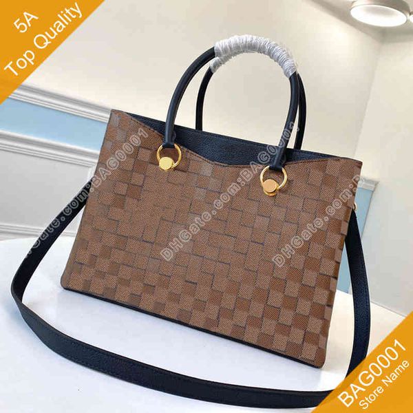 

5a grid hand bag crossbody canvas fashionable elegance shoulder bags pockets with box b122 (40050 -) bag0001