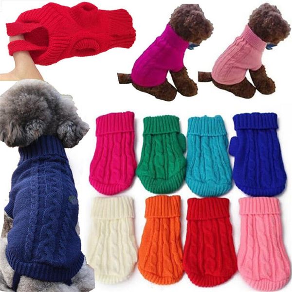 

dog apparel small pet cat knitted jumper winter autumn warm sweater puppy coat clothes knitwear costume jacket gift