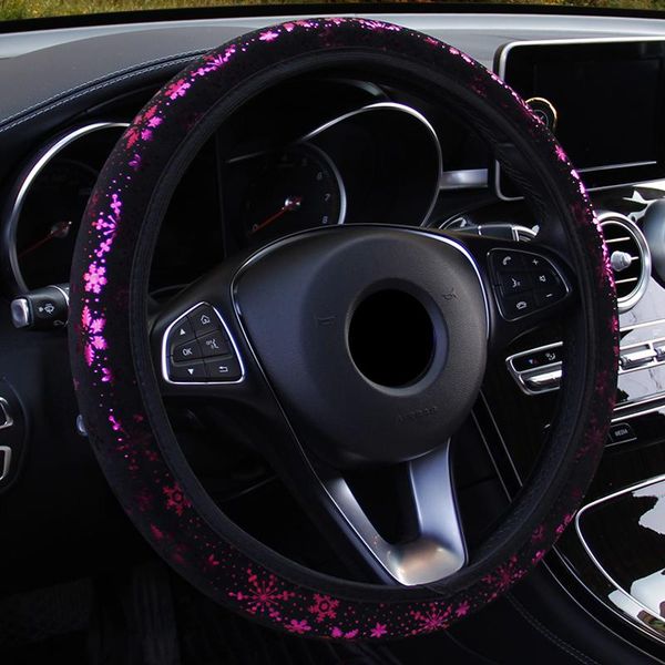 

steering wheel covers cover shiny snowflake 14.5 inches to 15 in diameter car accessories universal 5 colors