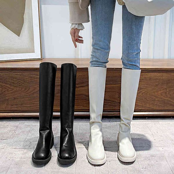 

boots knee-length spring new british style zipper fashion women's microfiber high-tube elastic dmp3, Black