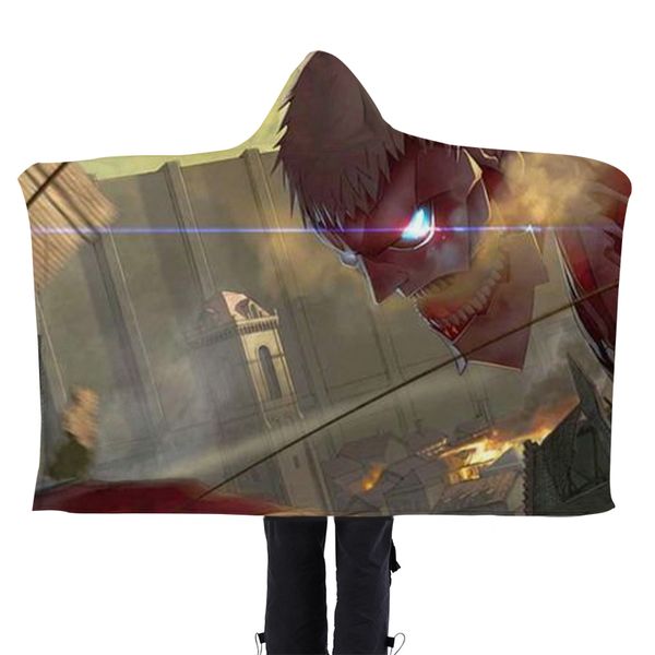 

attack on titan eat human 3d printing lunch break blanket high-quality soft comfortable,non-fading durable anti-fouling