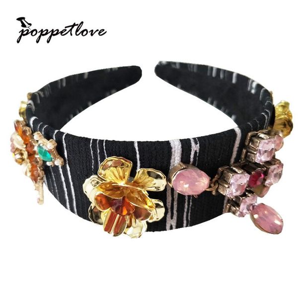 

hair clips & barrettes gold flower color handmade headpieces wedding bridal hairband pink water droplets crystal headbands for bride jewelry, Golden;silver