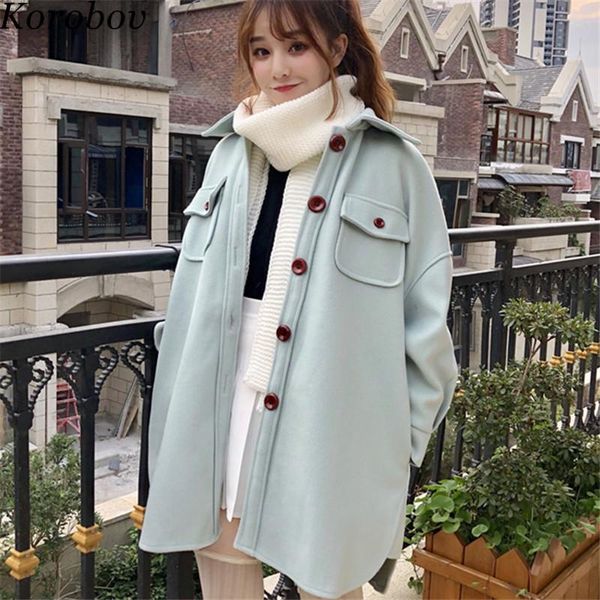 

women's trench coats korobov preppy style 2021 solid jackets vintage loose casual coat winter jacket korean sweet pockets women 76321, Tan;black