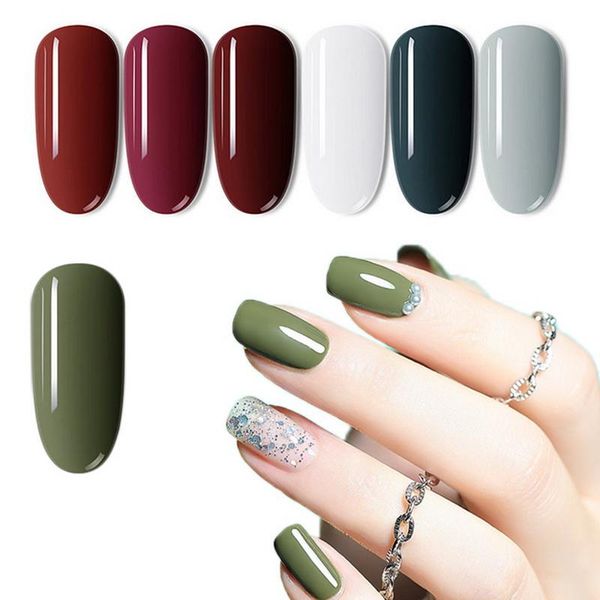 

nail gel shop polish glue color female long-lasting art potherapy, Red;pink