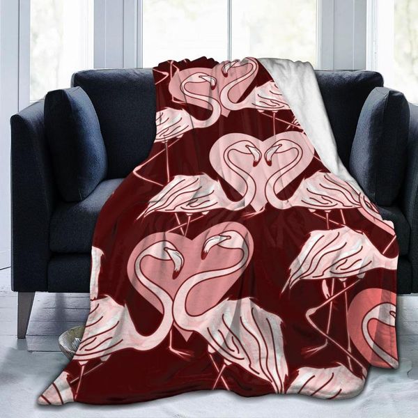 

blankets flannel blanket flamingos in love (1) soft thin fleece bedspread cover for bed sofa home decor dropship
