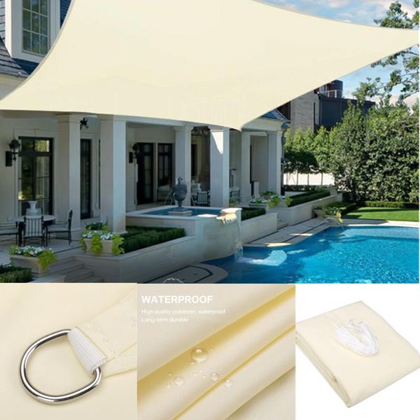 

shade sun sail polyester sunscreentrilateral for garden swimming pool with anti-ultraviolet sunshade outdoor