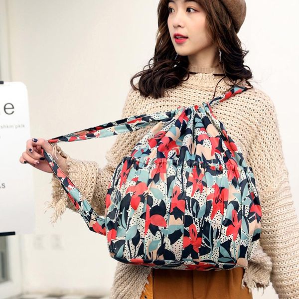 

backpack 2021 female women bagpack fashion girl casual rucksacks lady large capacity flower waterproof nylon shoulder bag #0306