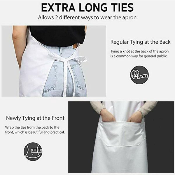 

white cotton fabric women apron family gatherings kitchen oil splashing prevents o4z5 aprons