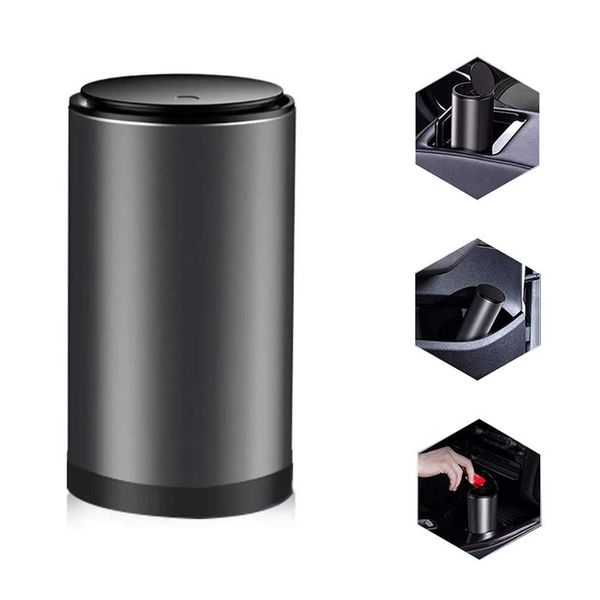 

other interior accessories 300ml car trash can alloy mini garbage holder waste rubbish bin storage bag with