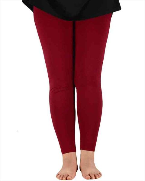 

casual slim bamboo fiber women legging full length elastic stretch work out plus size pants, Black