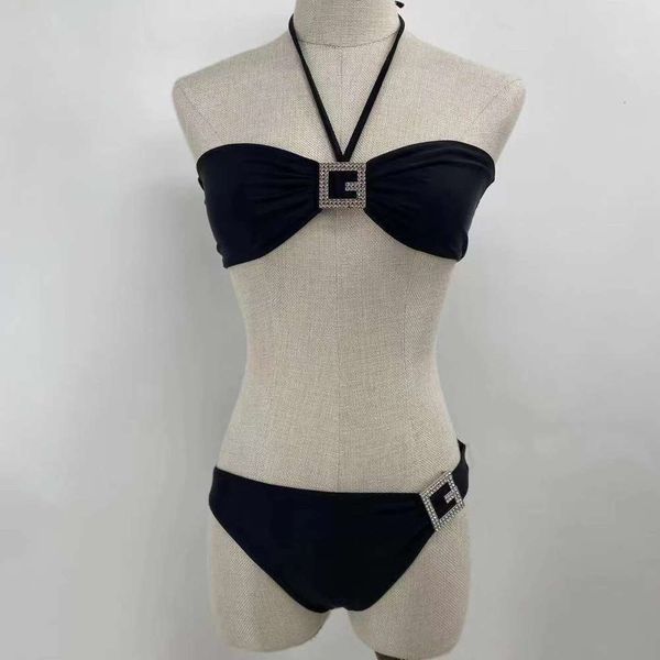 

luxury diamond 2021 design bikini swimwear women push up padded bathing suit beachwear summer swimsuit, White;black
