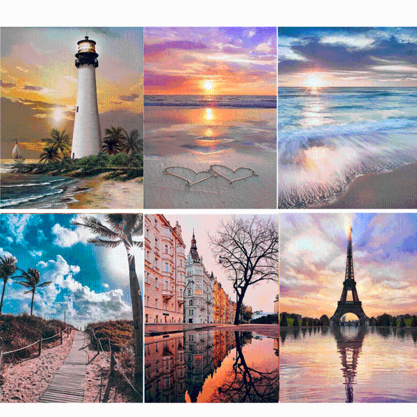 

paintings gatyztory pictures by numbers landscape acrylic drawing canvas oil painting for adults home decoration gift