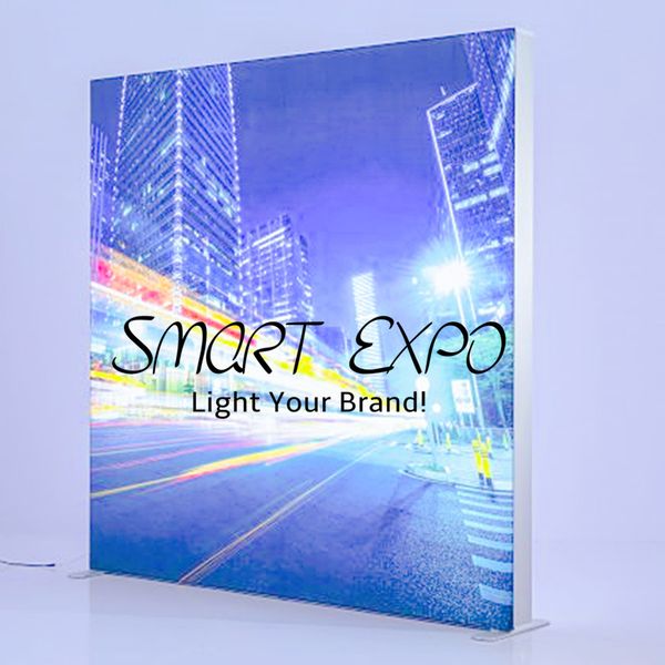 

200x250cm exhibition backlit banner advertising display with double sided graphic printing