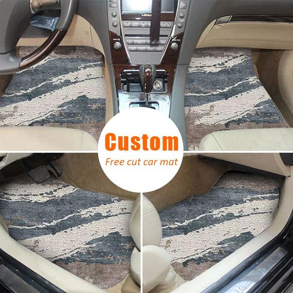 

carpets personality y shape auto accessories styling custom size car floor mat front rear side foot pad pvc silk loop mats carpet