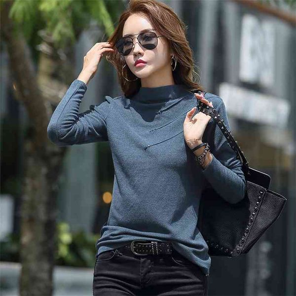 

bobokateer white t shirt women winter clothes camiseta mujer turtleneck long sleeve woman tshirts tee shirt femme t-shirts 210401