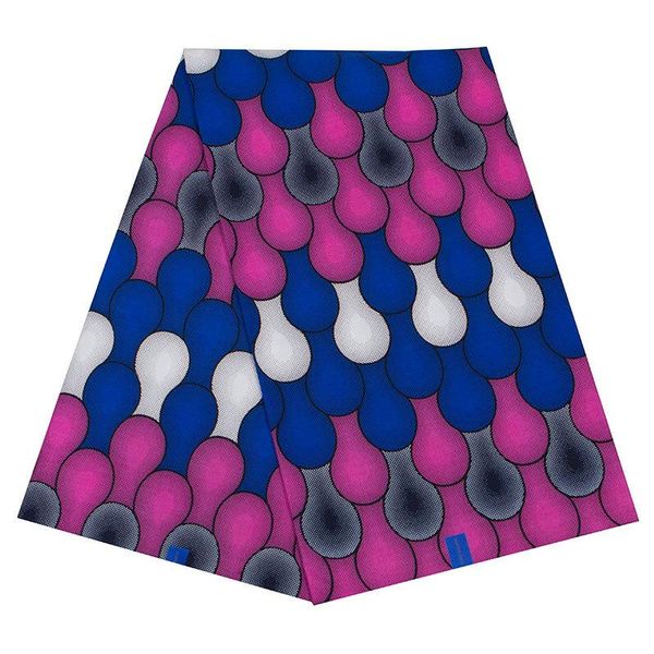 

ribbon fabric 100% cotton pink blue and white print pagnes africain wax