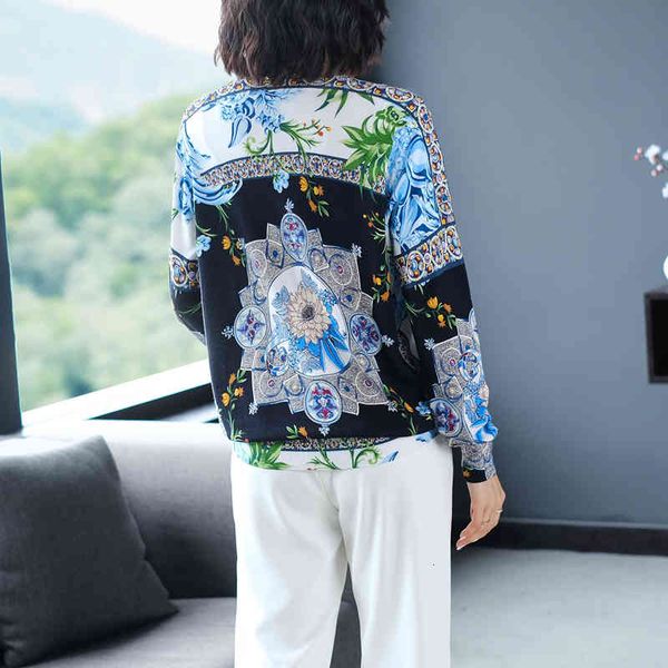 

women's sweaters printed sweater long sleeve o neck knitted pullover fashion loose clothes jumper flower print ho6c, White;black