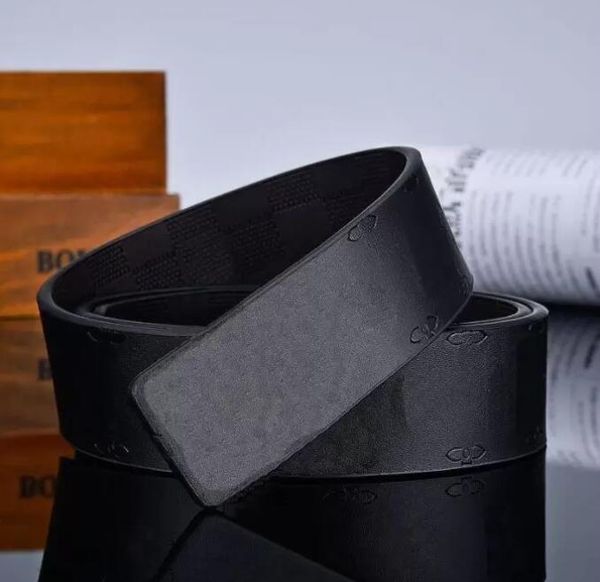 

2022 double sided black brown white men's belts with alloy v buckle belt for men ceinture genuine leather waistband no box