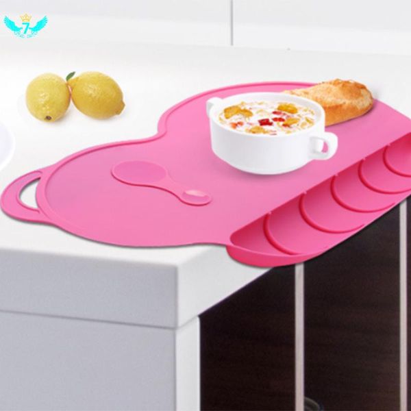 

silicone placemats,kids feeding mat portable with personalised collapsible baby eating catcher pocket eholder fits mats & pads