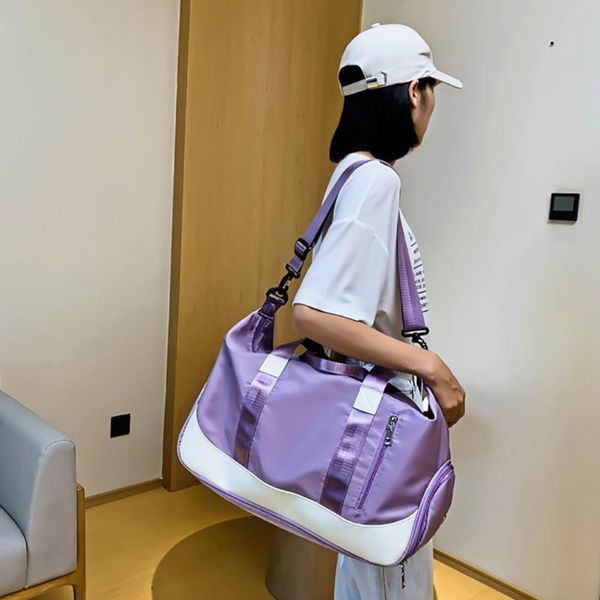 

outdoor bags sports fitness bag female yoga workout dry and wet separation shoe shoulder towel clothes short-handed traveler