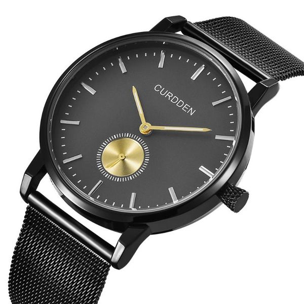 

wristwatches clock relogio masculino mens stainless steel minimalist ultra-thin analog wrist waterproof male business wristwatch, Slivery;brown