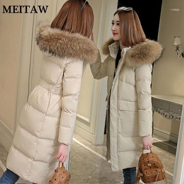 

women's down & parkas 2021 winter long jacket women thick warm coat female korean casual sleeve slim outerwear 1, Black