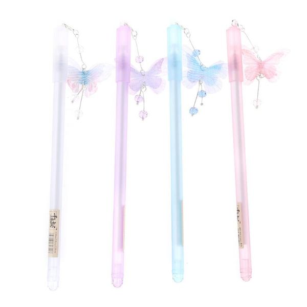 

gel pens cute butterfly pendant neutral kawaii crystal pen for kids gift school office supplies stationery m17f