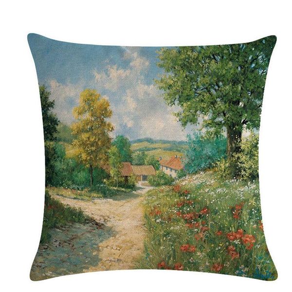 

cushion/decorative pillow creative country scenery home decor cushion cover throw pillowcase covers 45 * 45cm sofa seat decorative