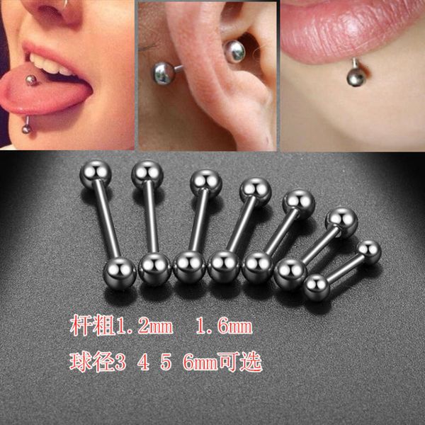 

barbell titanium steel tongue lip eyebrow puncture jewelry basic