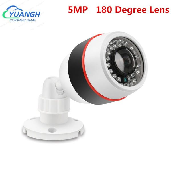 

cameras 5mp fisheye camera cctv ahd 180 degree lens plastic waterproof outdoor surveillance ir night vision
