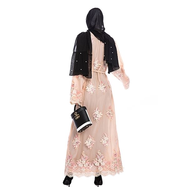 

floral cardigan abaya kimono turkish hijab muslim dress islamic clothing abayas for women kaftan caftan marocain robe dubai, Red