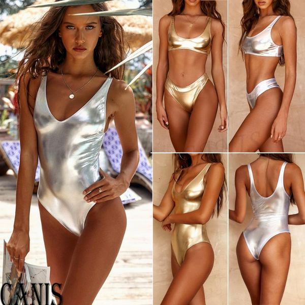 

trendy women bikini sets bandage push-up padded swimwear swimsuit bathing solid summer one-piece suits