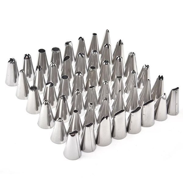 

cake decorating 48pcs/set good quality stainless steel icing piping nozzles pastry tips set baking tools accessories &