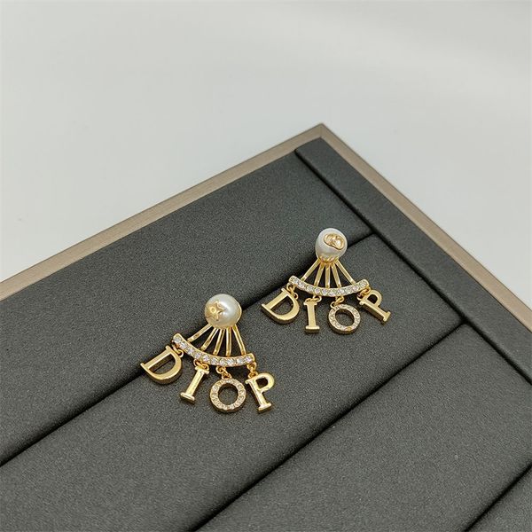 

earrings s925 silver needle pearl earrings fashion gold creative personalized earrings for women, Golden