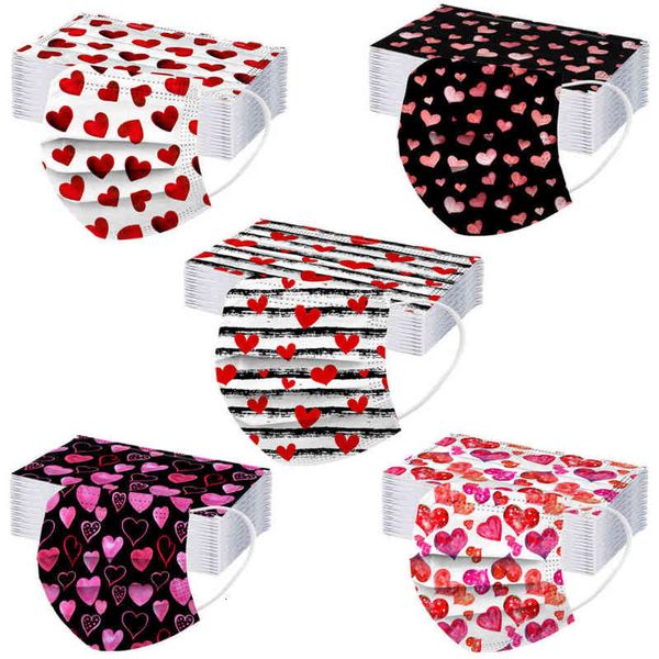 

2022 valentine's day seri disposable printed mask face