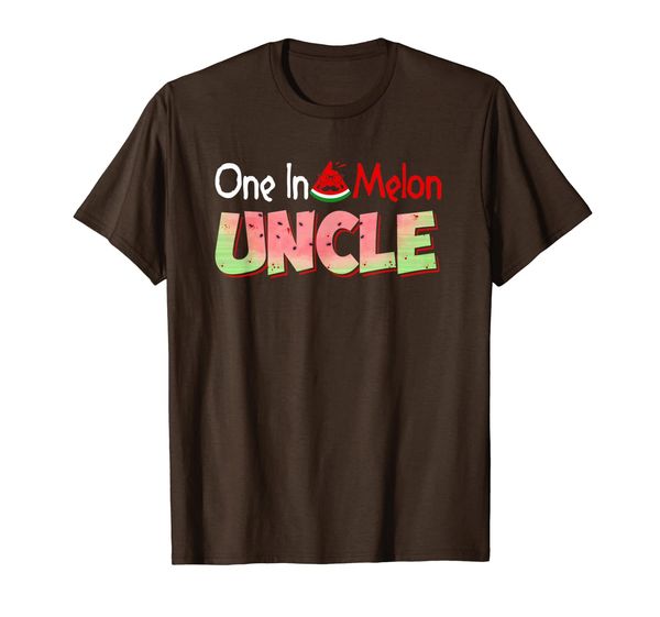 

one in a melon uncle fathers day pun watermelon t-shirt, White;black