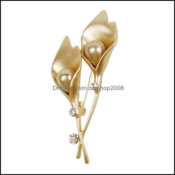 

pins, brooches jewelry simple imitation pearl brooch tip flower female korean lady all-match sweater suit jacket drop delivery 2021 u6zuq, Gray