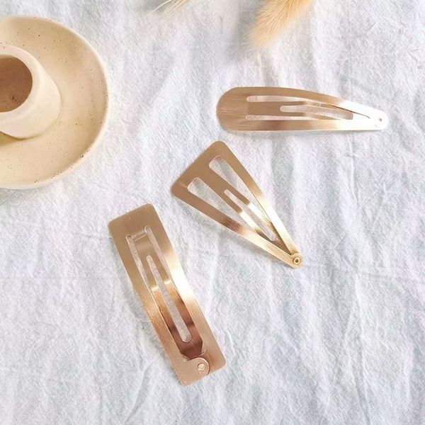 

70%off 01 new style metal fashion drawing bb japanese and korean cool wind net red banger versatile geometric hairpin side, Golden;silver