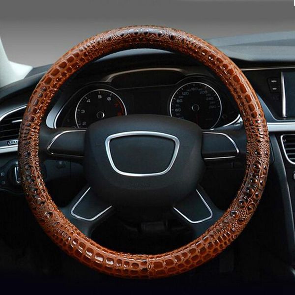 

steering wheel covers cover auto accessories 38 cm leather for rav-4 focus handle protector car-styling