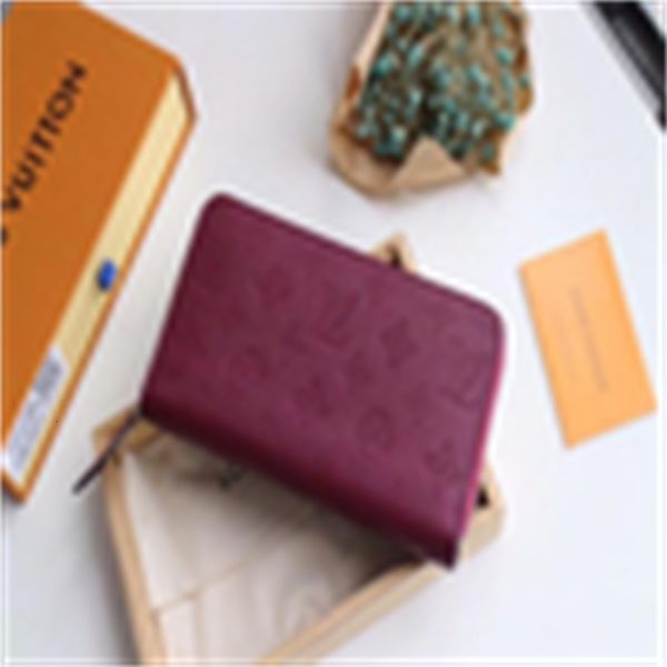 

pouches brand long designer key luxury chain m58429 plum holders red wallets presbyopia wallet wallet real card leather phone compact cases, Red;black
