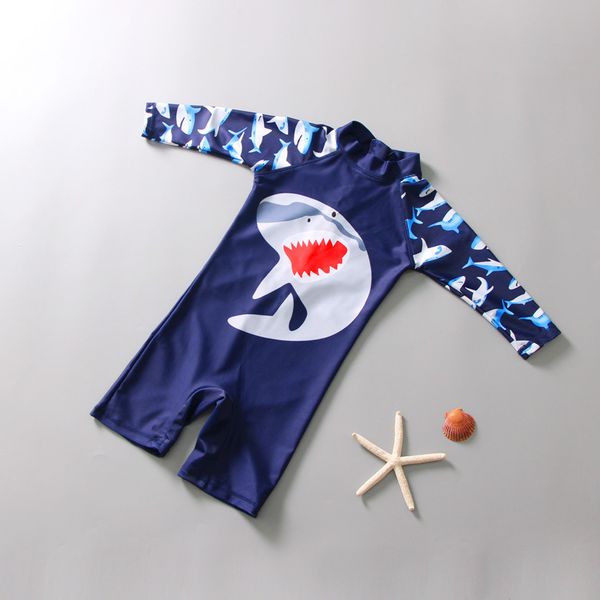 

warm children' sunscreen swimsuit boys and girls children' one-piece infant swimming suit children' surfsuit quick drying, Red;black