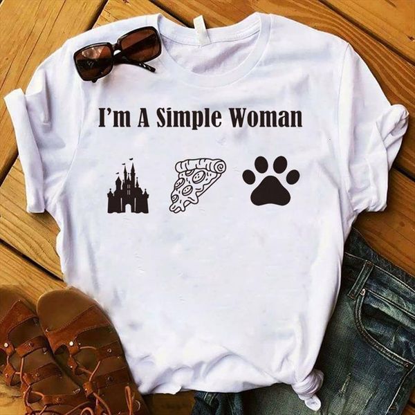 

a simple printed women t shirt short sleeve loose tee clothes graphic, White