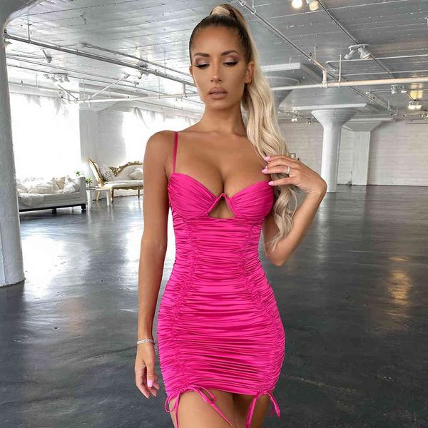 

summer women spaghetti strap sleeveless party dress hollow out blue evening celebrity runway club 210423, Black;gray