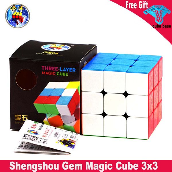 

ShengShou Gem Magic Cube 3x3x3 Sensou Speed Cube Stickerless 3x3 Professional Puzzle Toys For Children Kids Gift Toy cubo magico