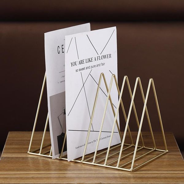 

hooks & rails book organizer metal stand holder shelf bookend deskspapers magazine file storage box magazines home decor