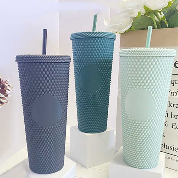 

mugs creative water cup, straw plastic bottle coffee cup summer holiday camping mug comfortable durable