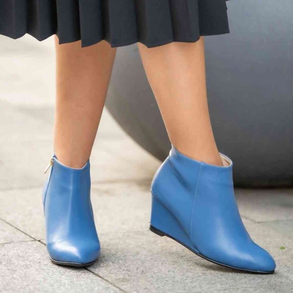 

boots agnes blue inlay high-heeled boots, Black