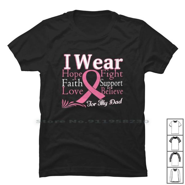 

men's t-shirts i wear ribbon for my dad t shirt 100% cotton ear we hi, White;black